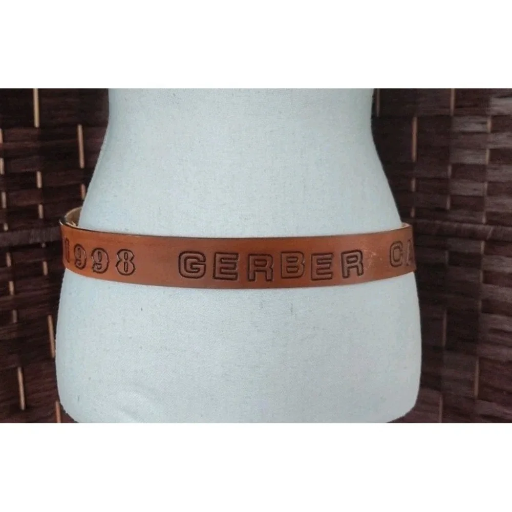 Boy Scout Vintage 1998 Gerber Scout Camp Belt Thunderbird Handmade Belt By Nick